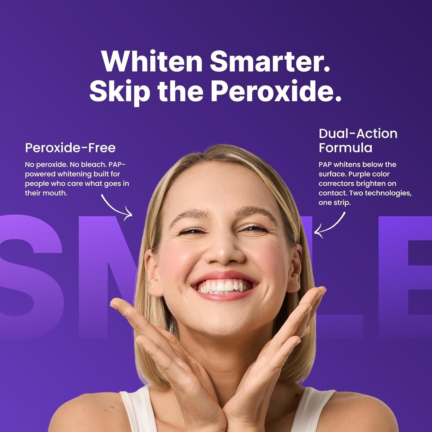 DR.DENT Teeth Whitening Strips – Peroxide-Free Whitening for a Brighter, More Confident Smile